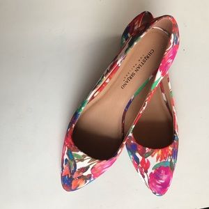 Christian Siriano floral flats